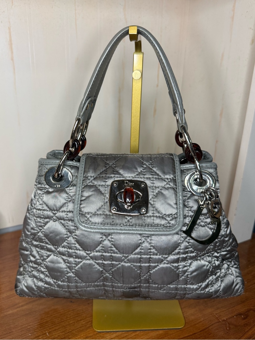 Dior Cannabe Charming Lock Gray Small Bag